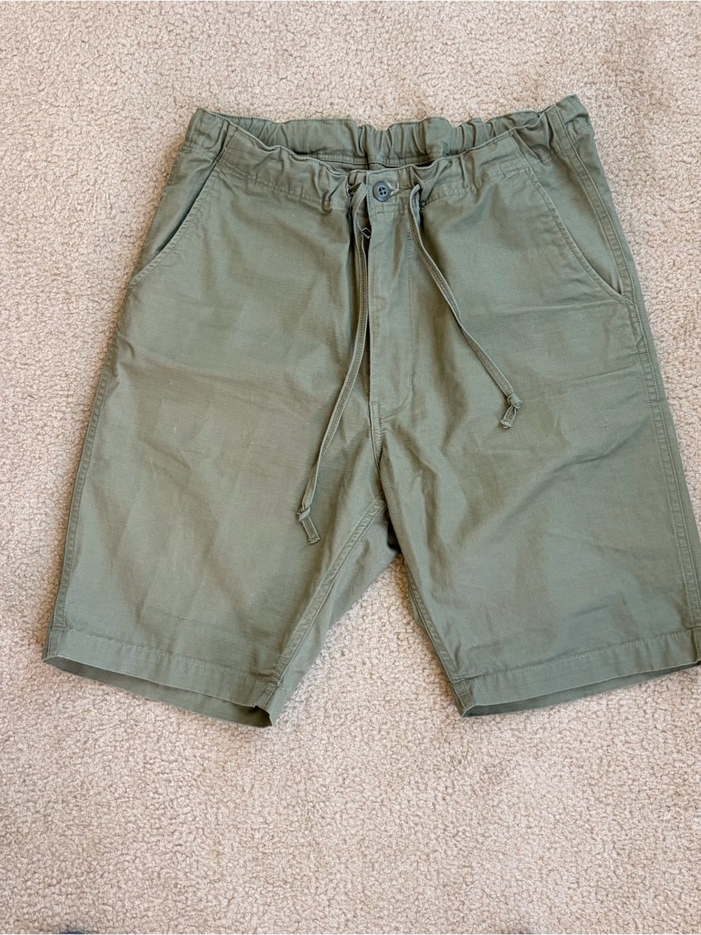 Orslow Bew Yorker ripstop Men's Olive Drawstring Shorts